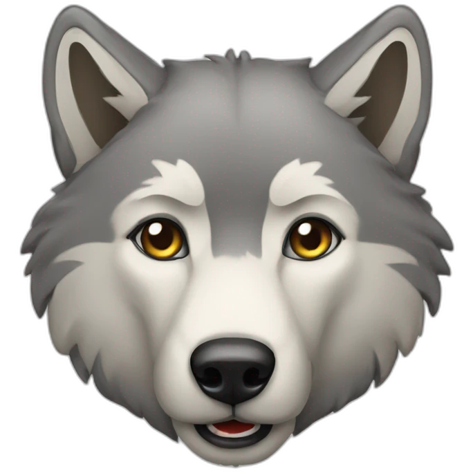Loup sur chat emoji