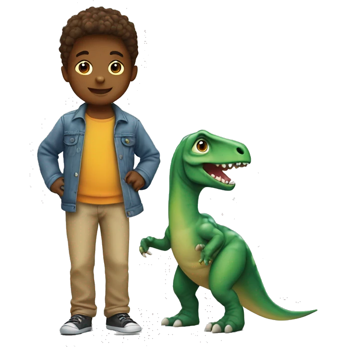 Child with dinosaur  emoji