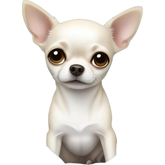 white chihuahua in a light blue blanket emoji