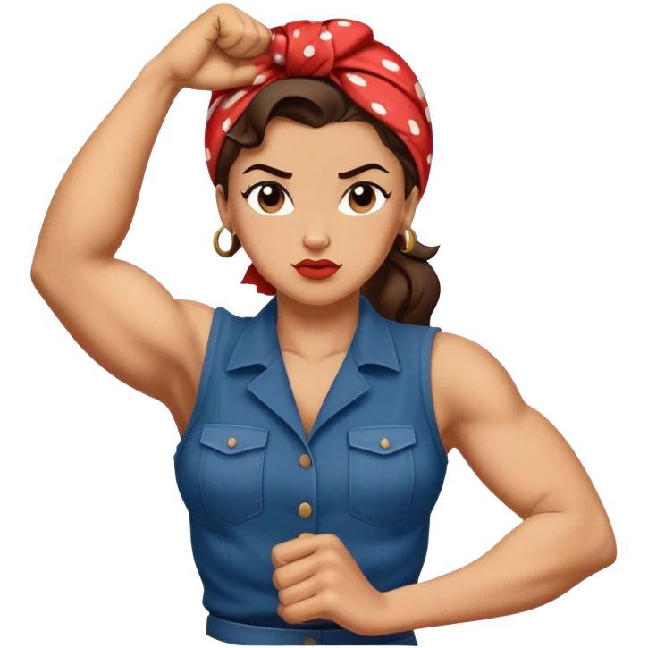 Rosie the riviter with bicep  emoji