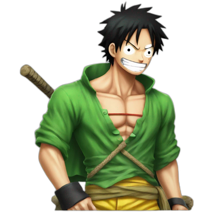 Luffy sur zoro emoji
