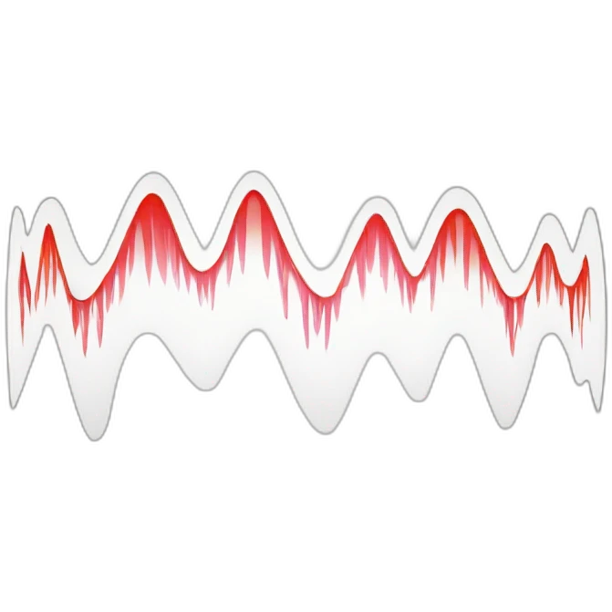 Audio wave icon, Modern Sound Wave illustration on white background emoji