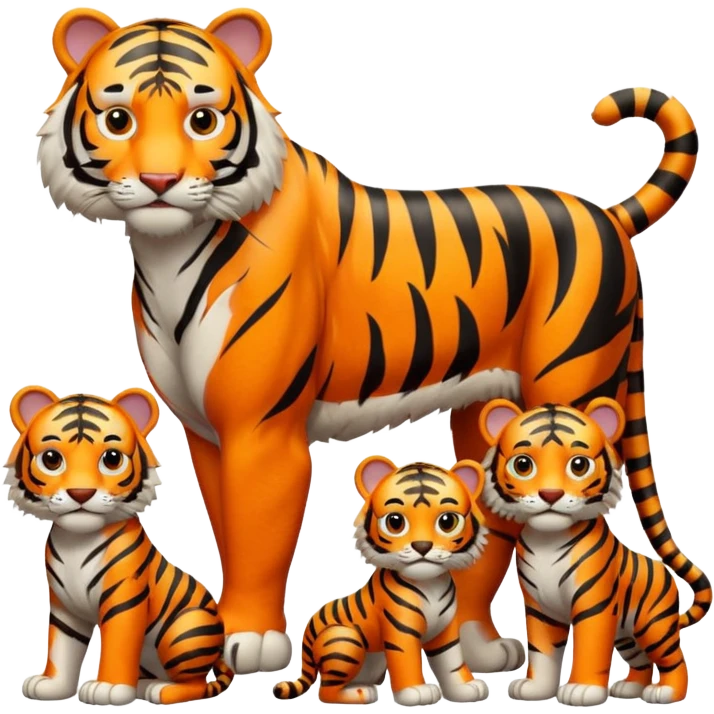 tiger family emoji