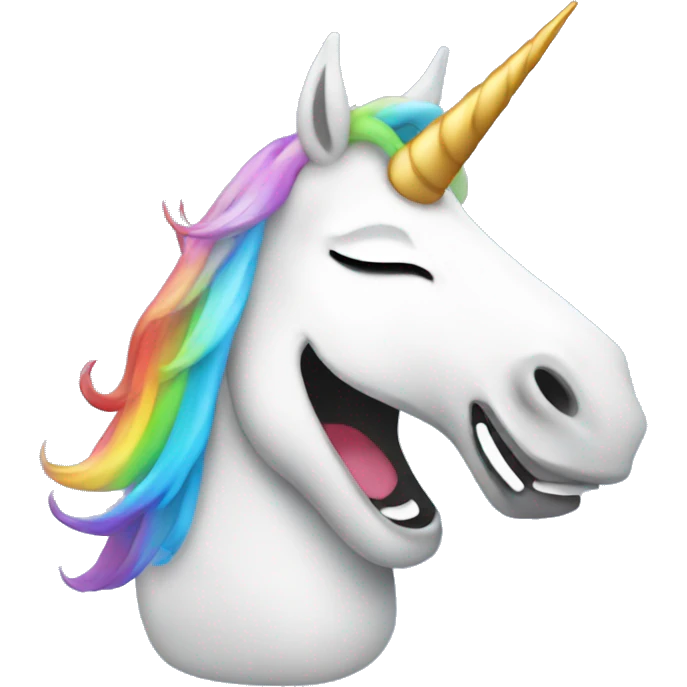 Unicorn vibing to music emoji
