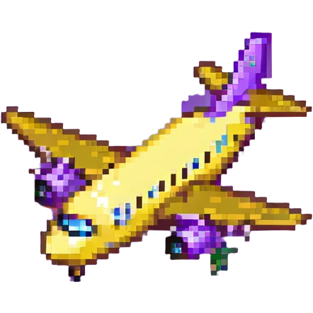 purple airplane emoji