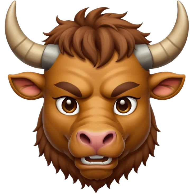An emoji of a Cretan Minotaur. It has the body of a man and the head of a bull. emoji