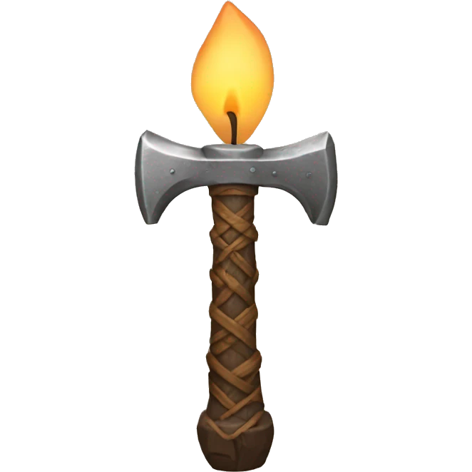 Viking hammer candle emoji