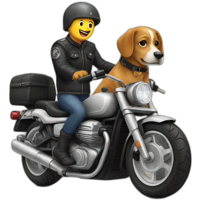 Motorrad mit Hund drauf emoji