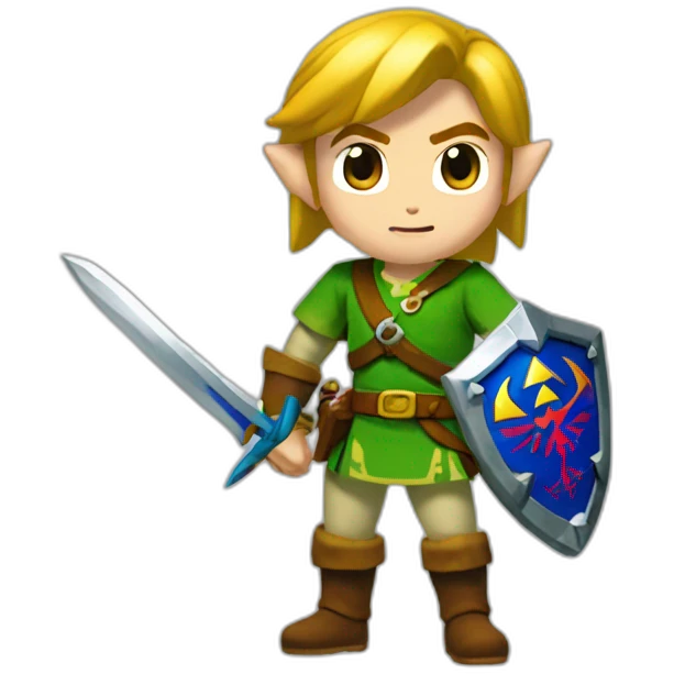 Link de Zelda avec une épée  emoji