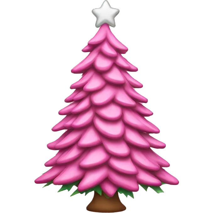 Pink Christmas tree  emoji