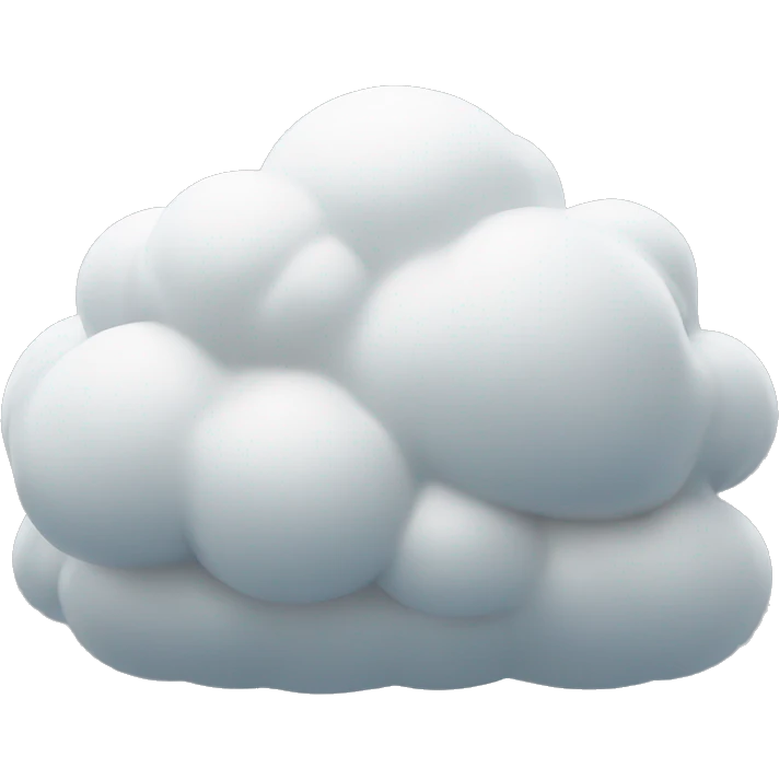 Clean 3d cloud emoji