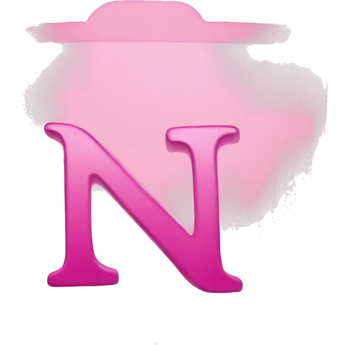 Pink letter n emoji