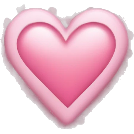 heart white and pink emoji