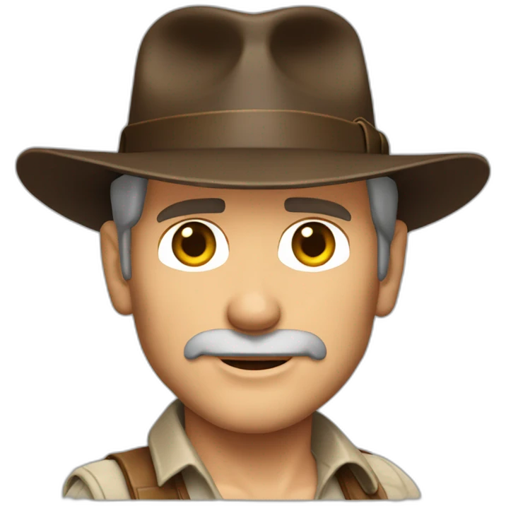 Harrison Ford as Indiana Jones. No patterns emoji