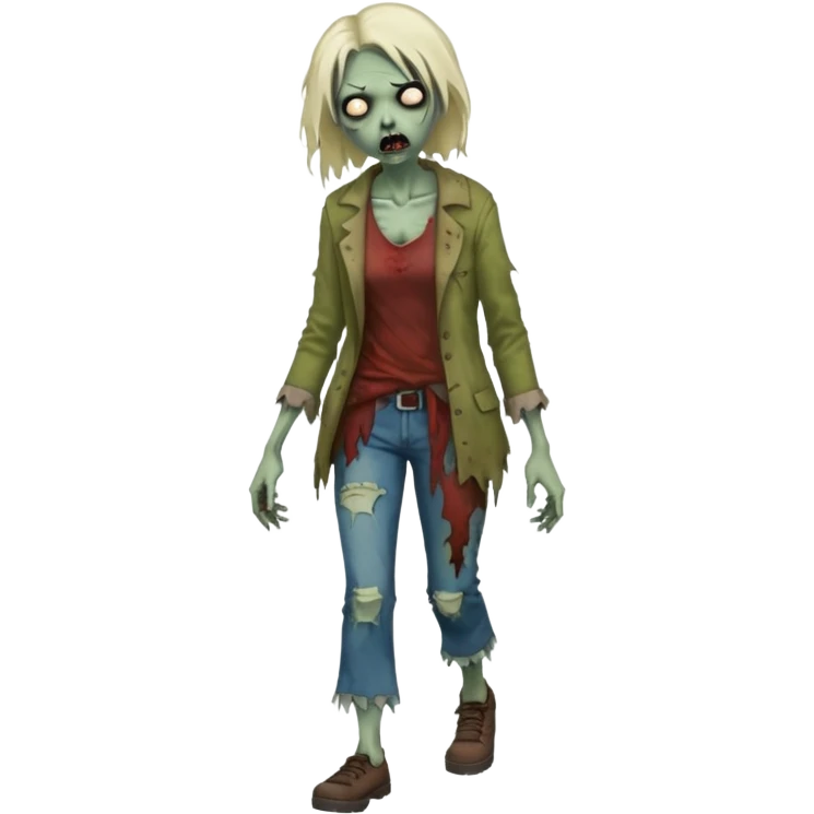 zombie woman full body walking emoji