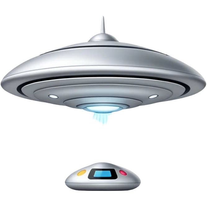 sliver color Ufo minimal high technology emoji