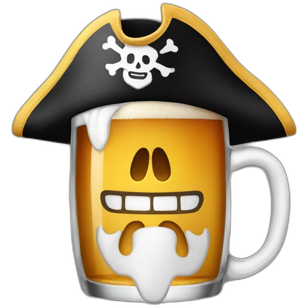 Pirate beer emoji