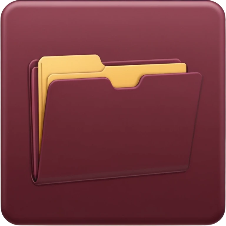 create a dark maroon folder emoji animated and simple emoji