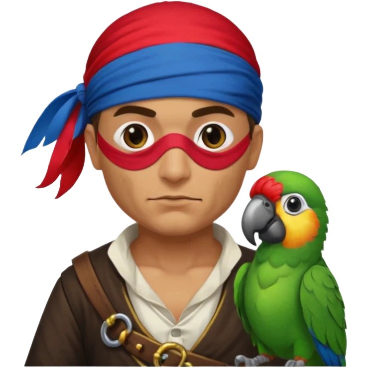 pirate and parrot emoji