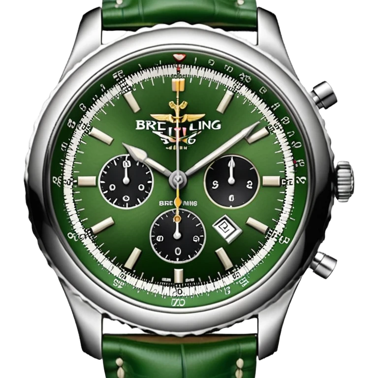 Breitling green faced watch emoji