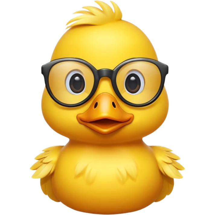 dame un pato amarillo con lentes de sol emoji