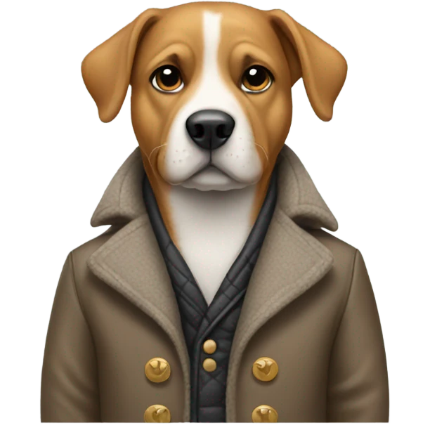 dog wearing a coat emoji