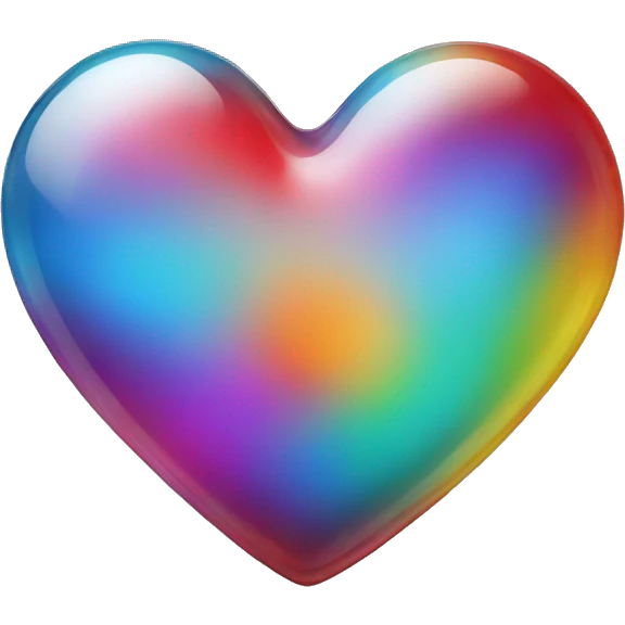 Colorful glass heart emoji