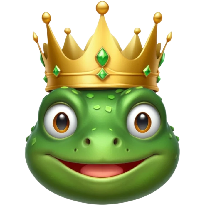 Cartoon Frog Prince emoji