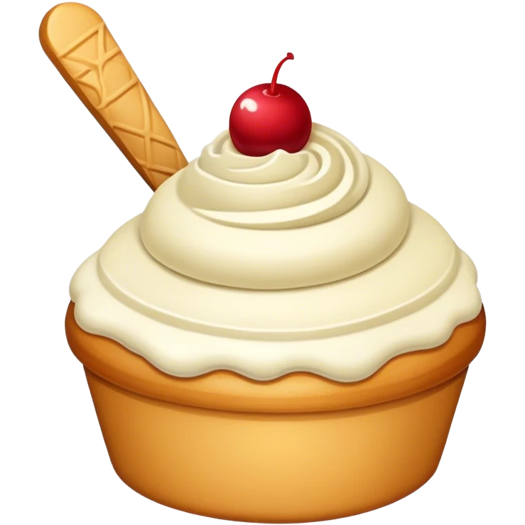 Um bolo de sorvete napolitano emoji