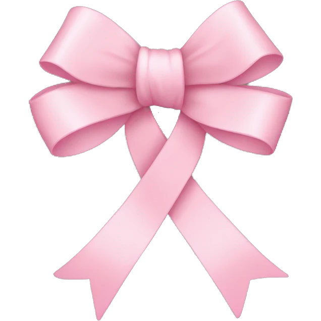 light pink ribbon emoji