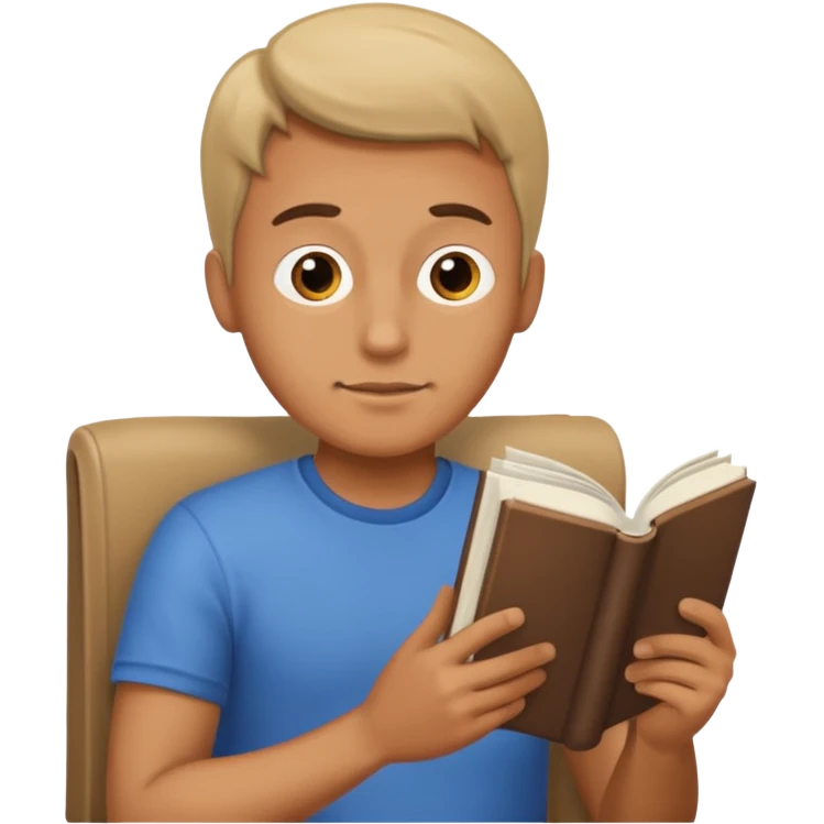 a man read book emoji