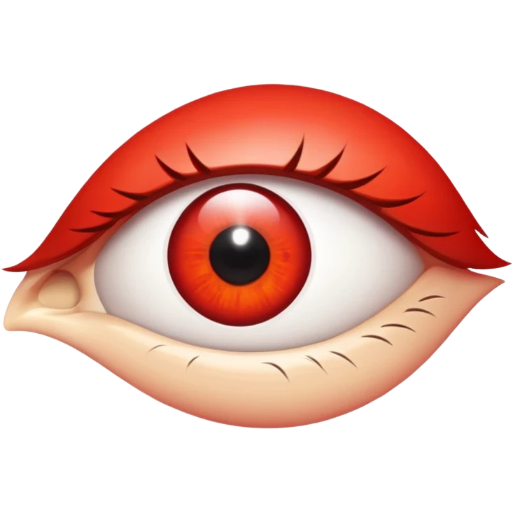 Scarlet eye emoji