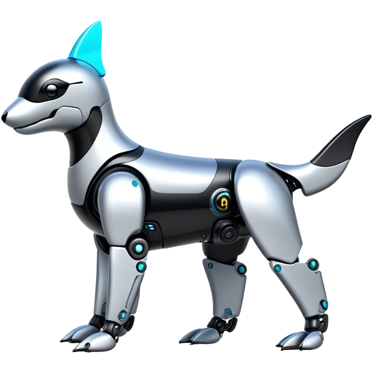 cyberpunk orca robot dog emoji