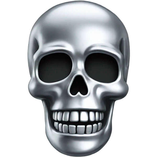 Skeleton made out of chrome emoji