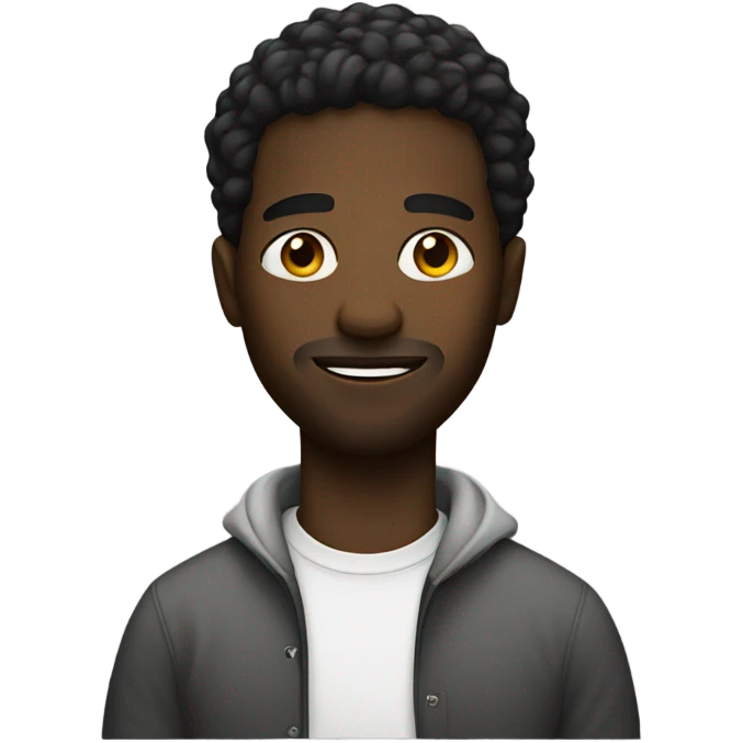black man with oil emoji