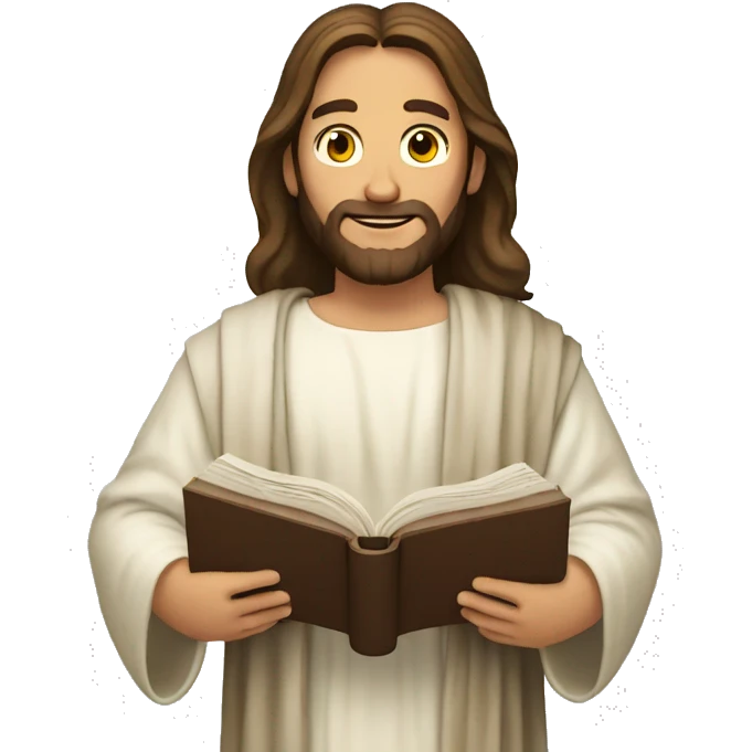 jesus holding bible emoji