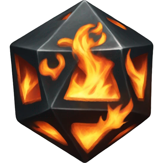 D20 aflame emoji