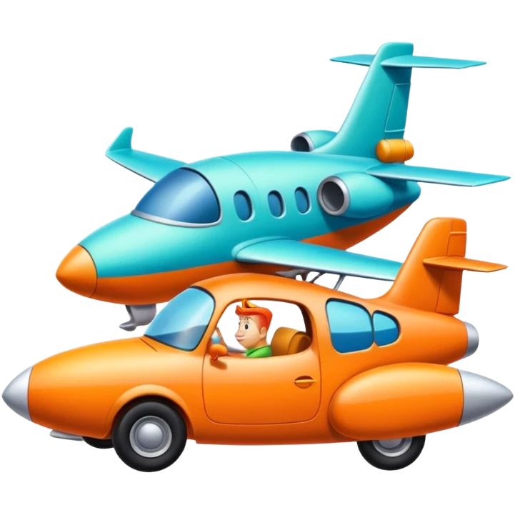 Jetson plane to Flinstones car emoji