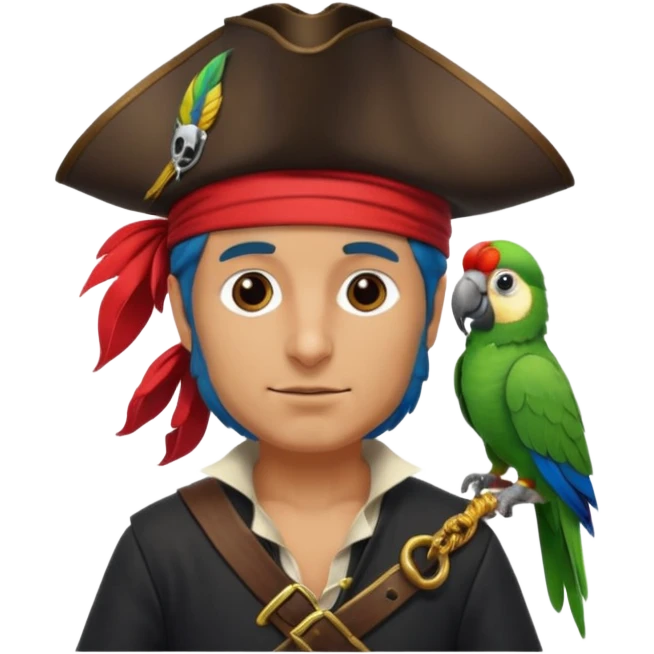 pirate and parrot emoji