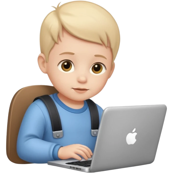 A baby DEVELOPER WITH A laptop emoji