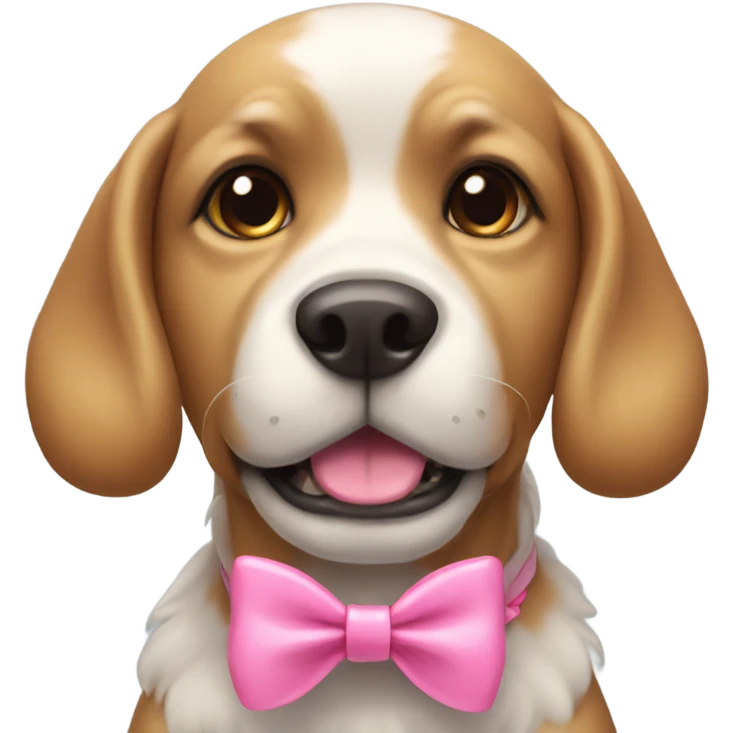 Dog with pink bow emoji