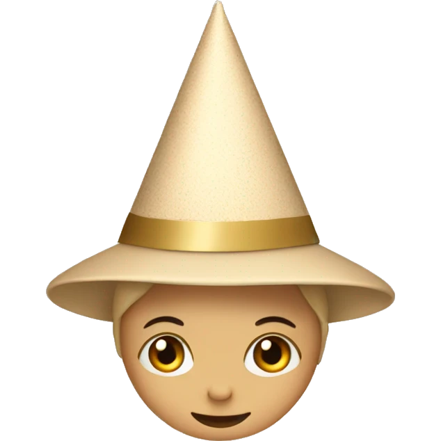 Beige birthday hat emoji