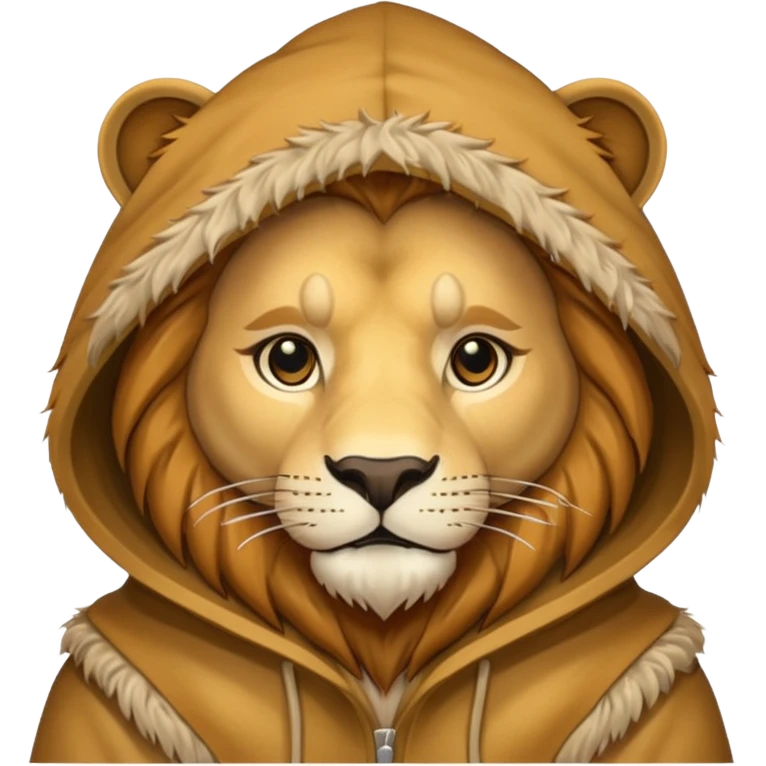 Hooded lion  emoji