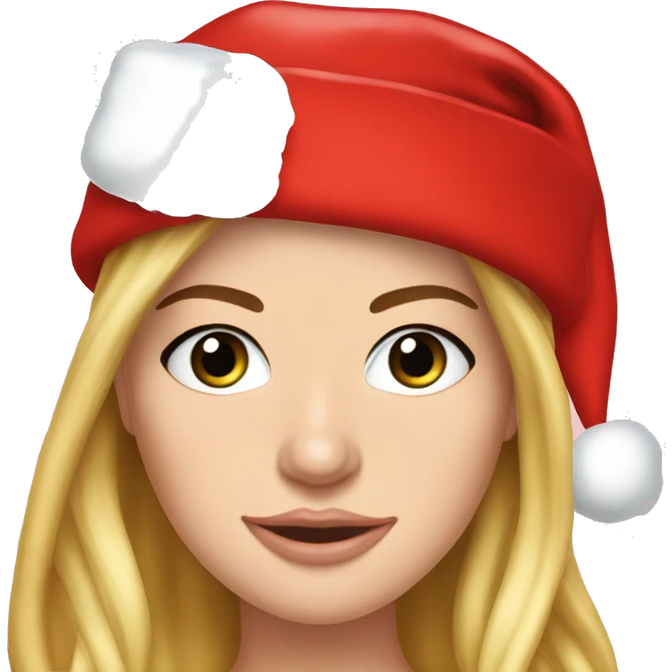 lindsay lohan santa hat emoji