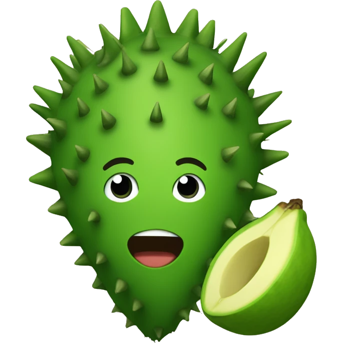 green a bitspiky fruit guyabano emoji