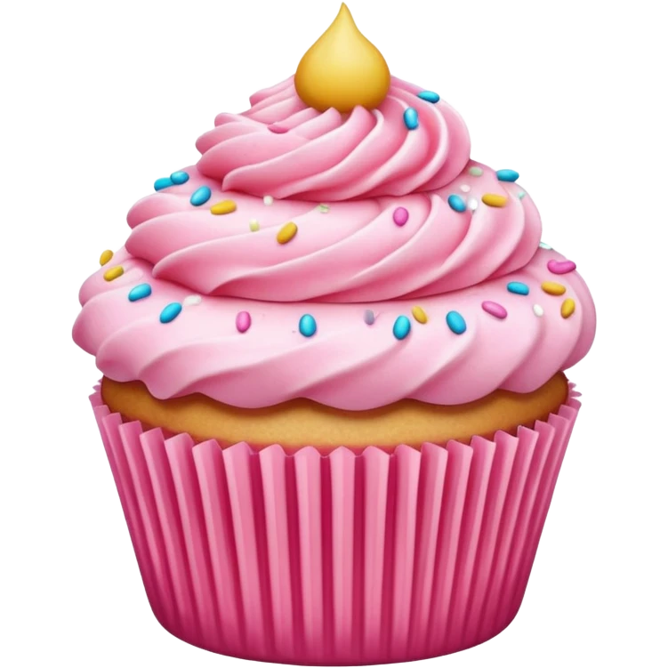 Cupcake with pink icing emoji