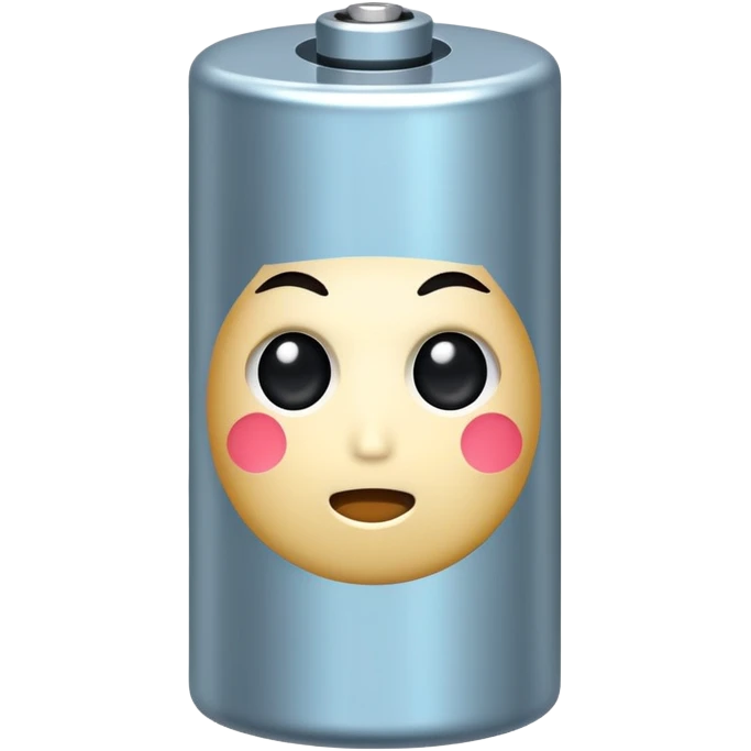 Battery with ani face emoji