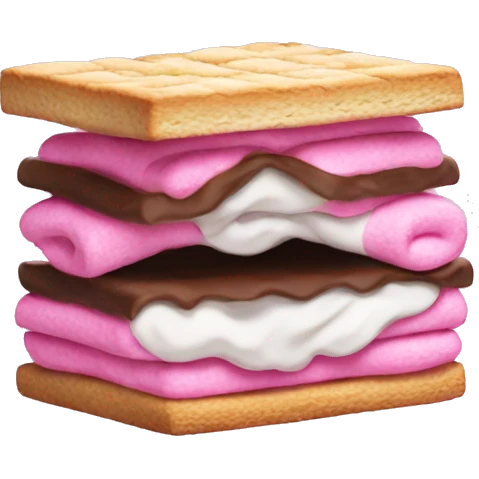 Entire pink smore  emoji