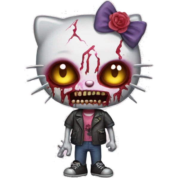 Hello kitty zombie emoji