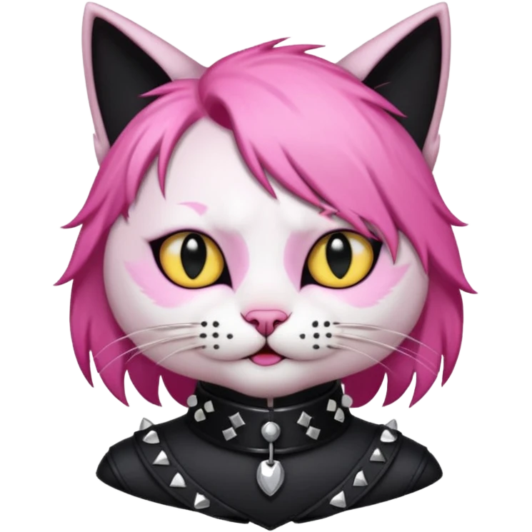 pink haired metalhead  cat emoji